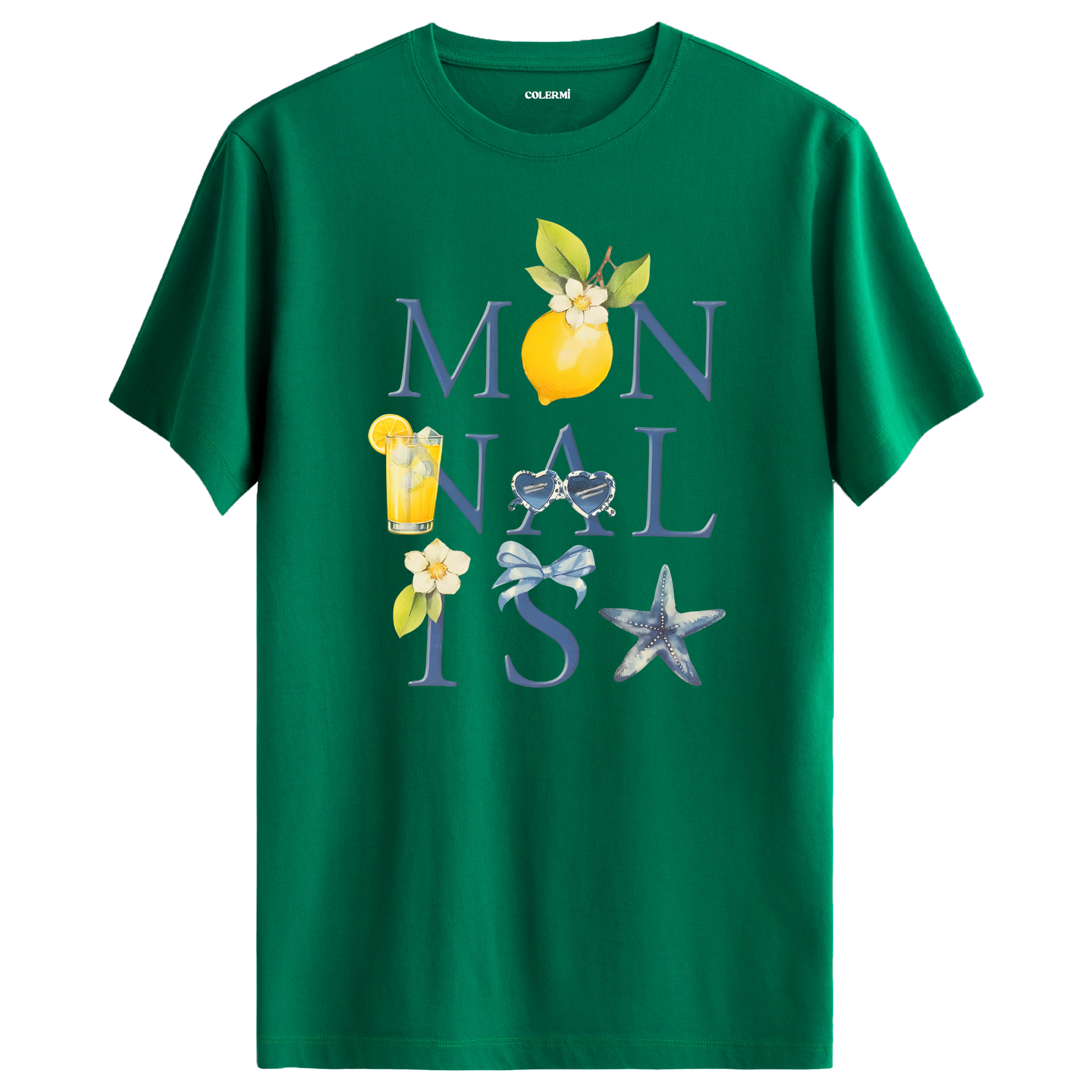 Mon NAIL Is Yazılı Limon Temalı Tişört görsel 10 | Colermi