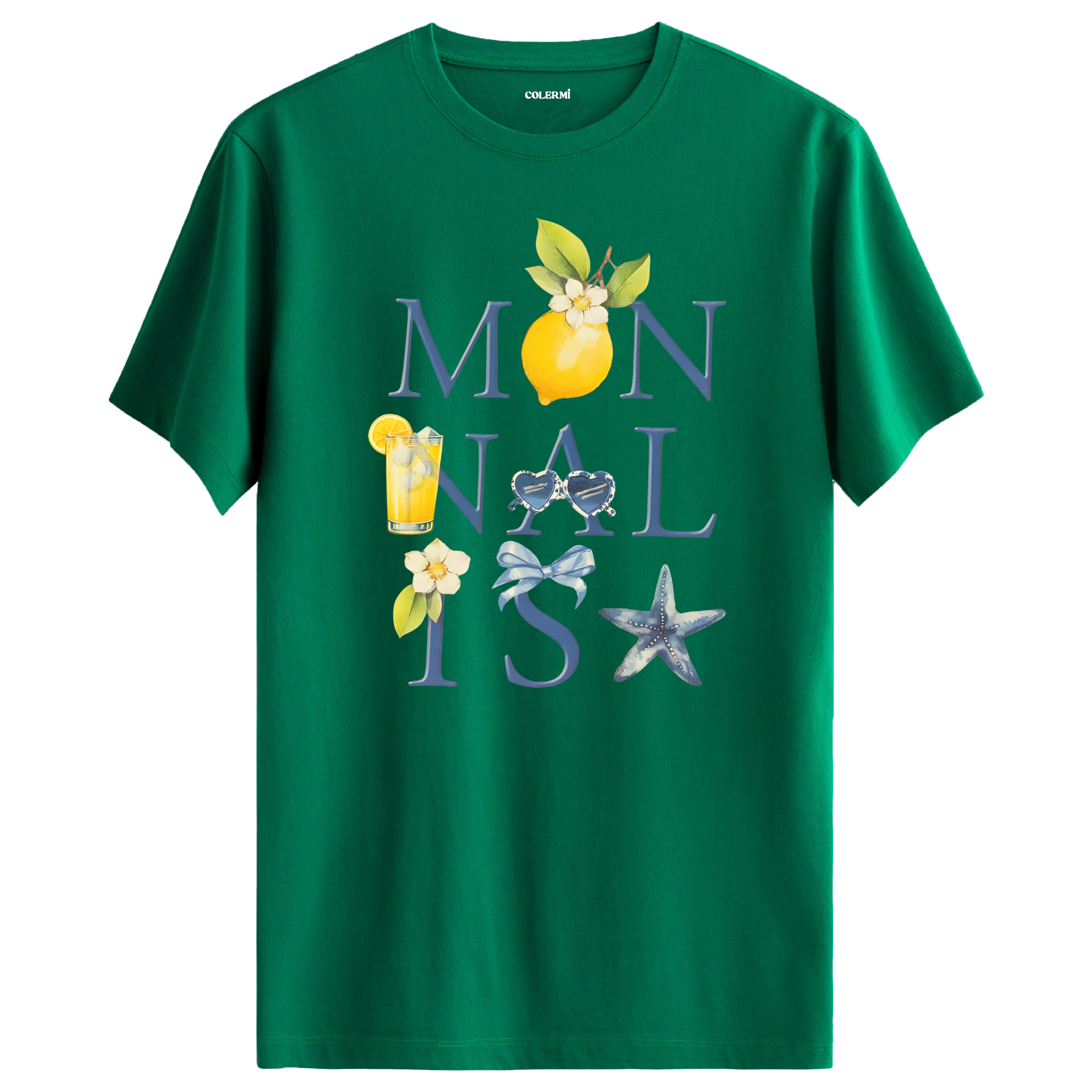 Mon NAIL Is Yazılı Limon Temalı Tişört görsel 10 | Colermi