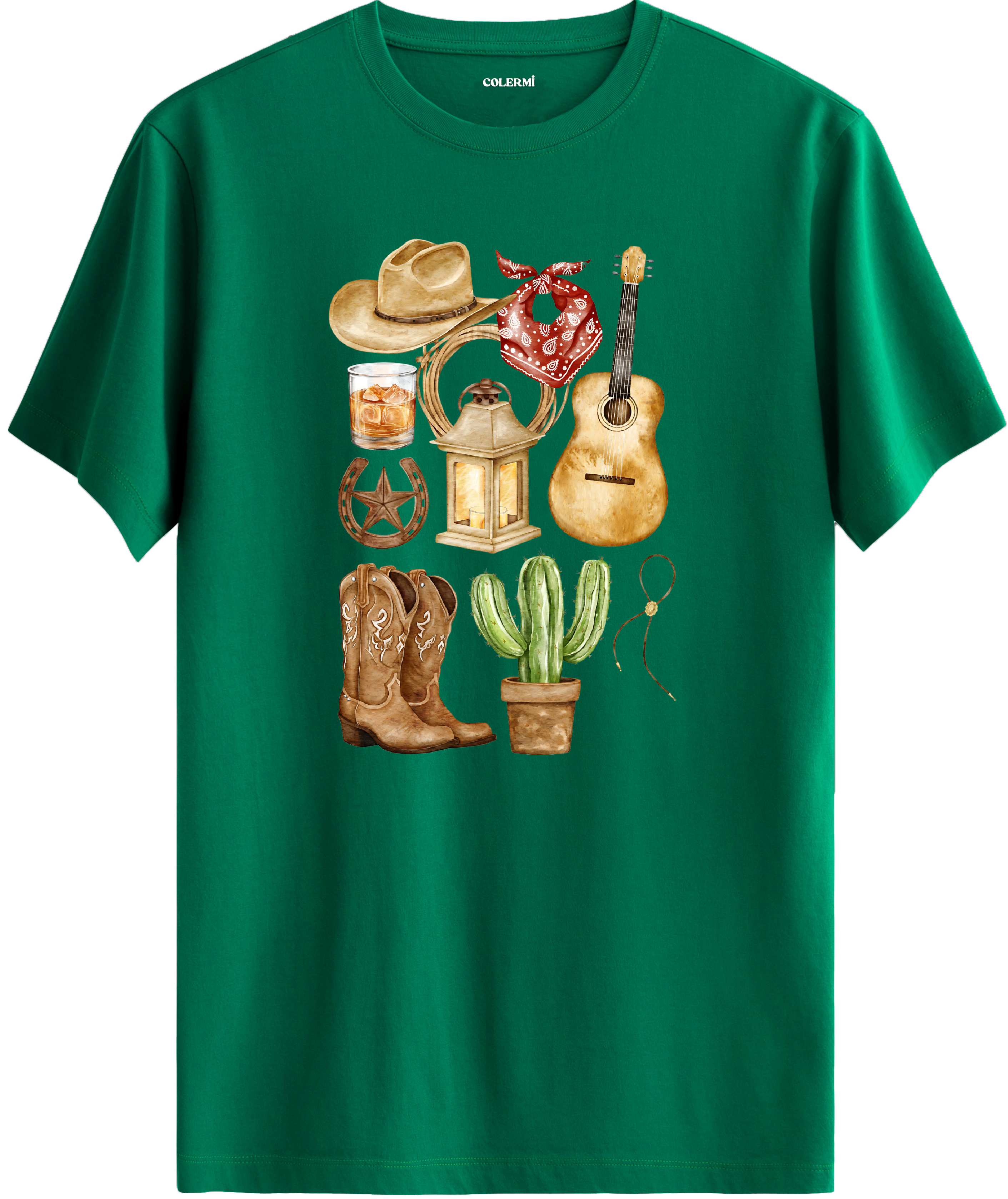 Wild West Baskılı Regular Tişört