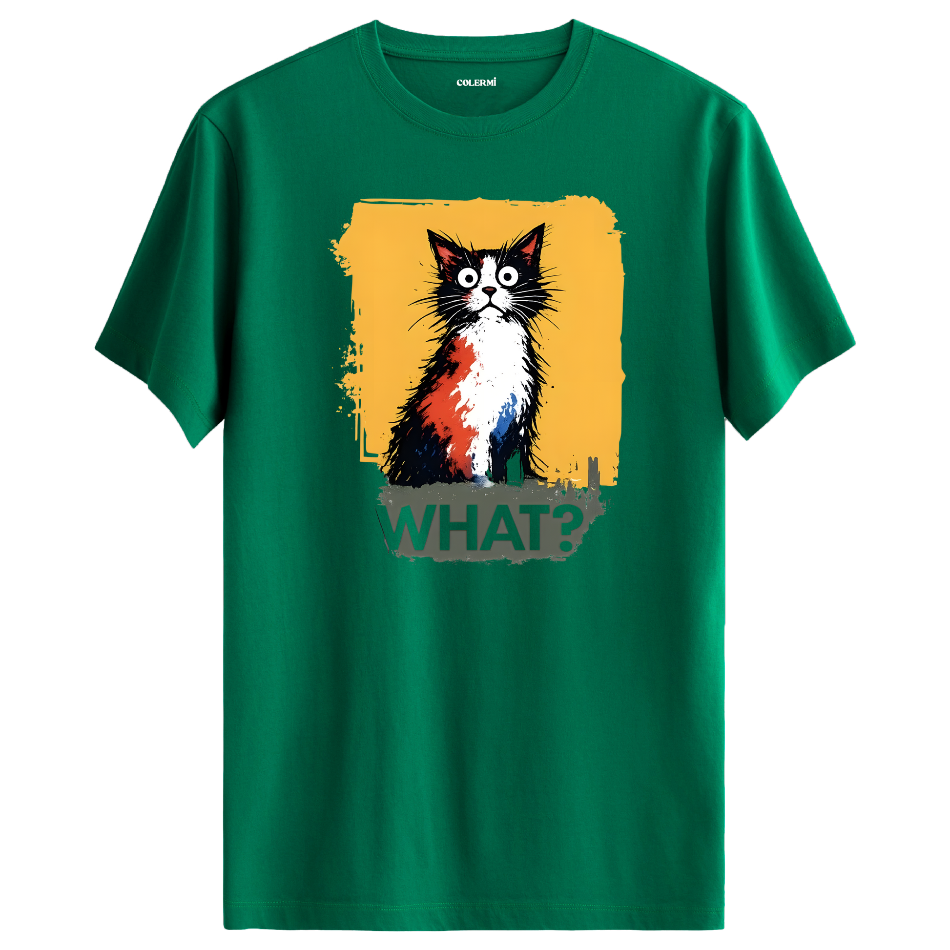 Şaşkın Kedi Tasarımlı Tişört görsel 10 | Colermi