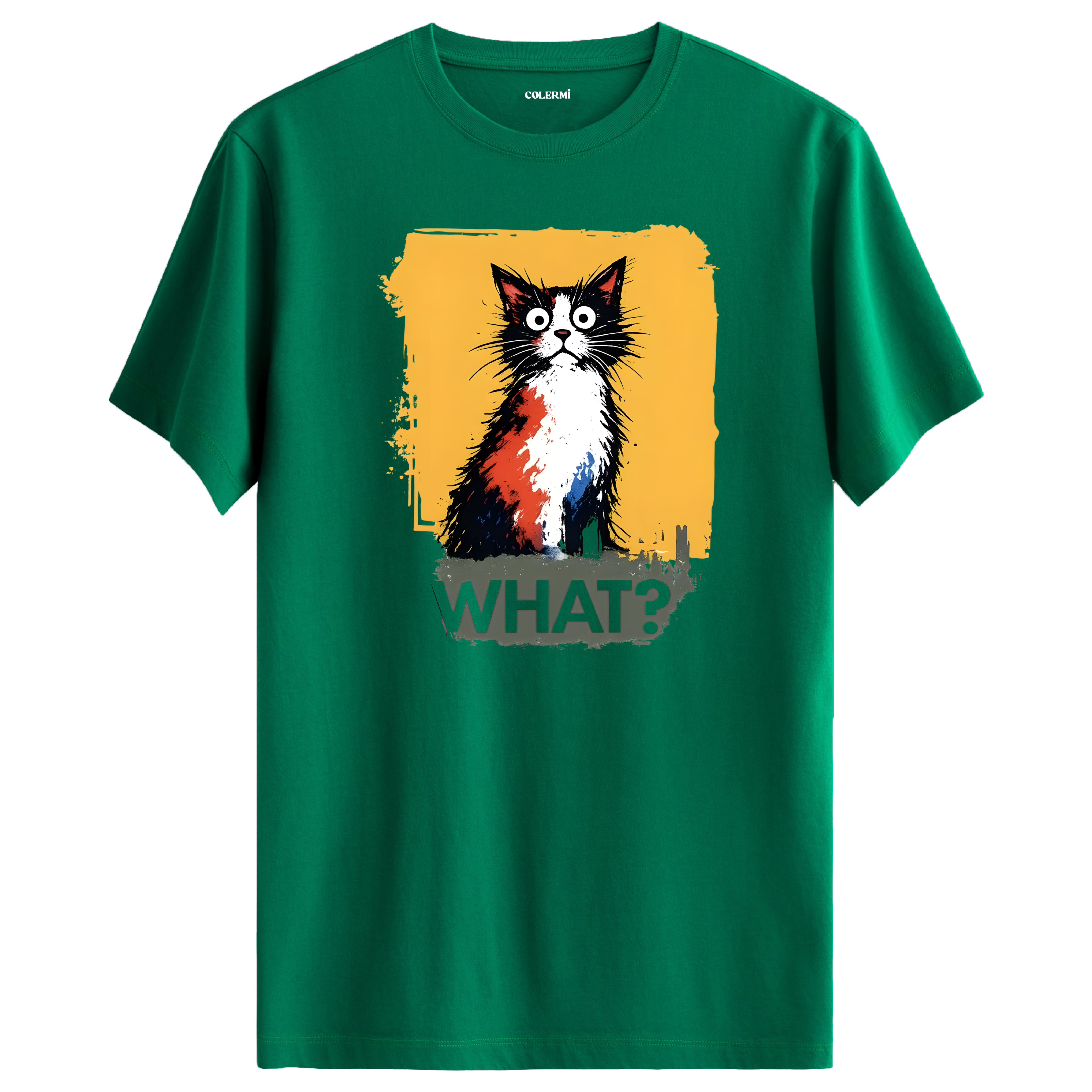 Şaşkın Kedi Tasarımlı Tişört görsel 10 | Colermi