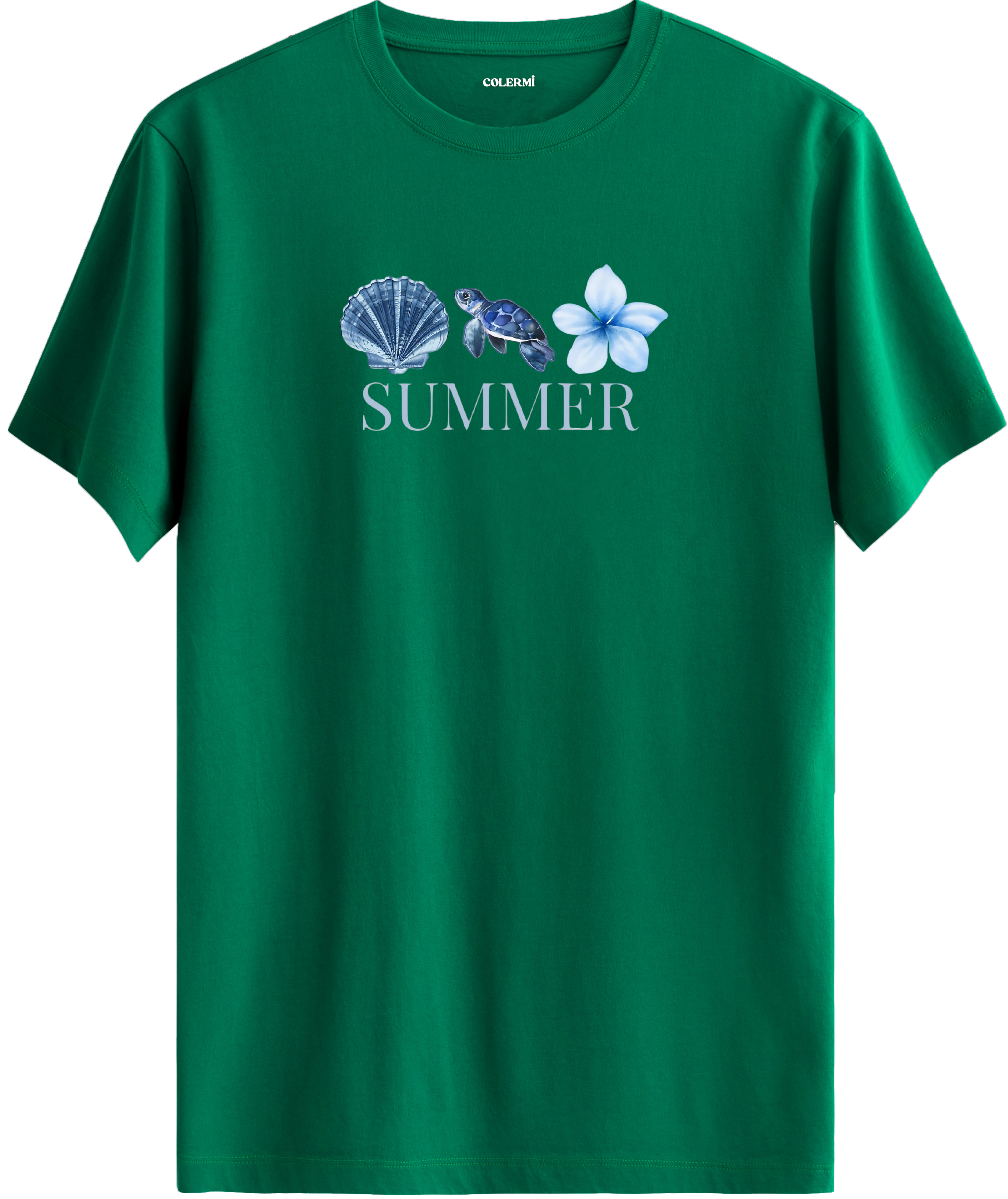 Summer Deniz Kaplumbağası Baskılı Regular Tişört