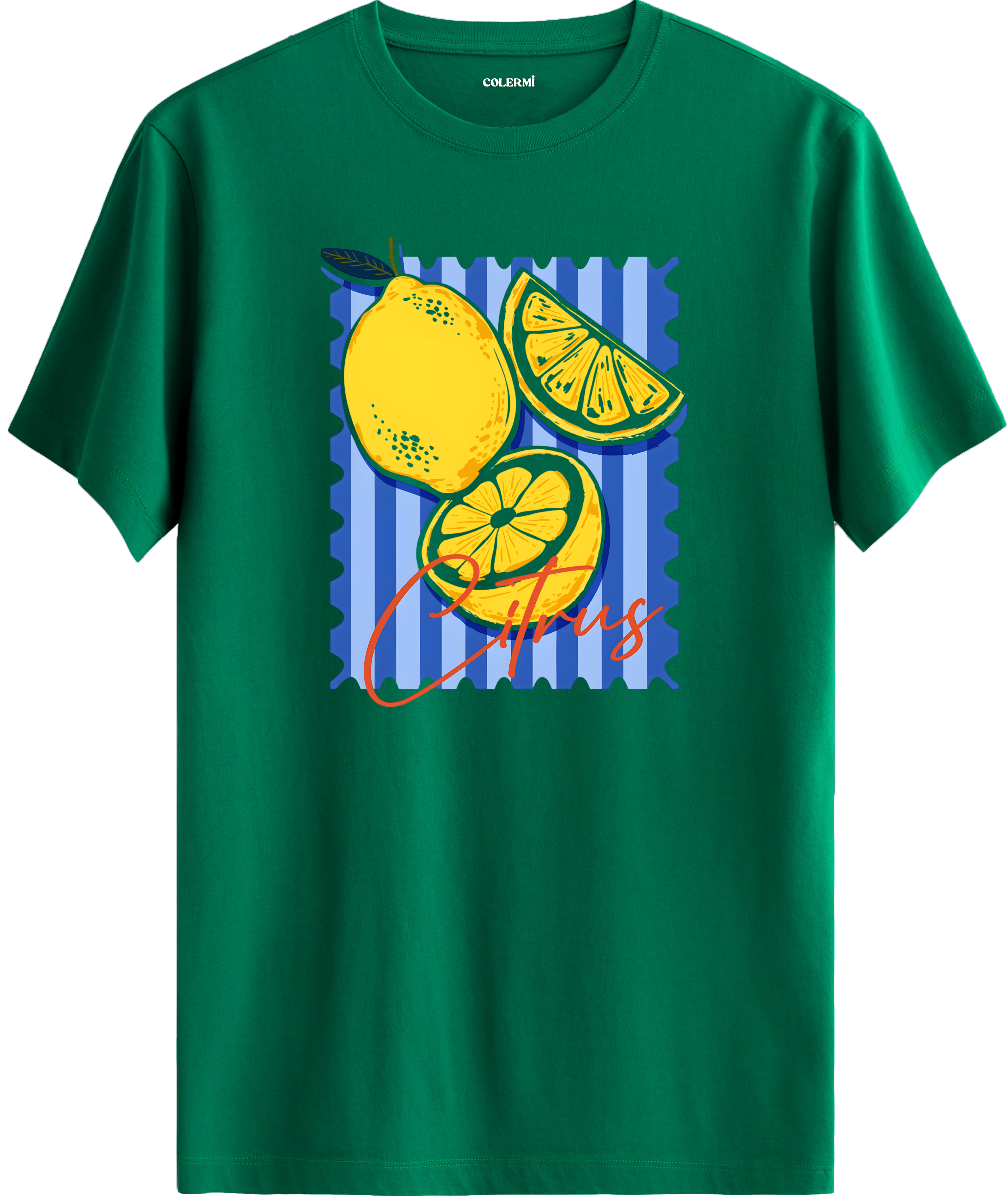 Citrus Lemon Baskılı Tişört görsel 10 | Colermi