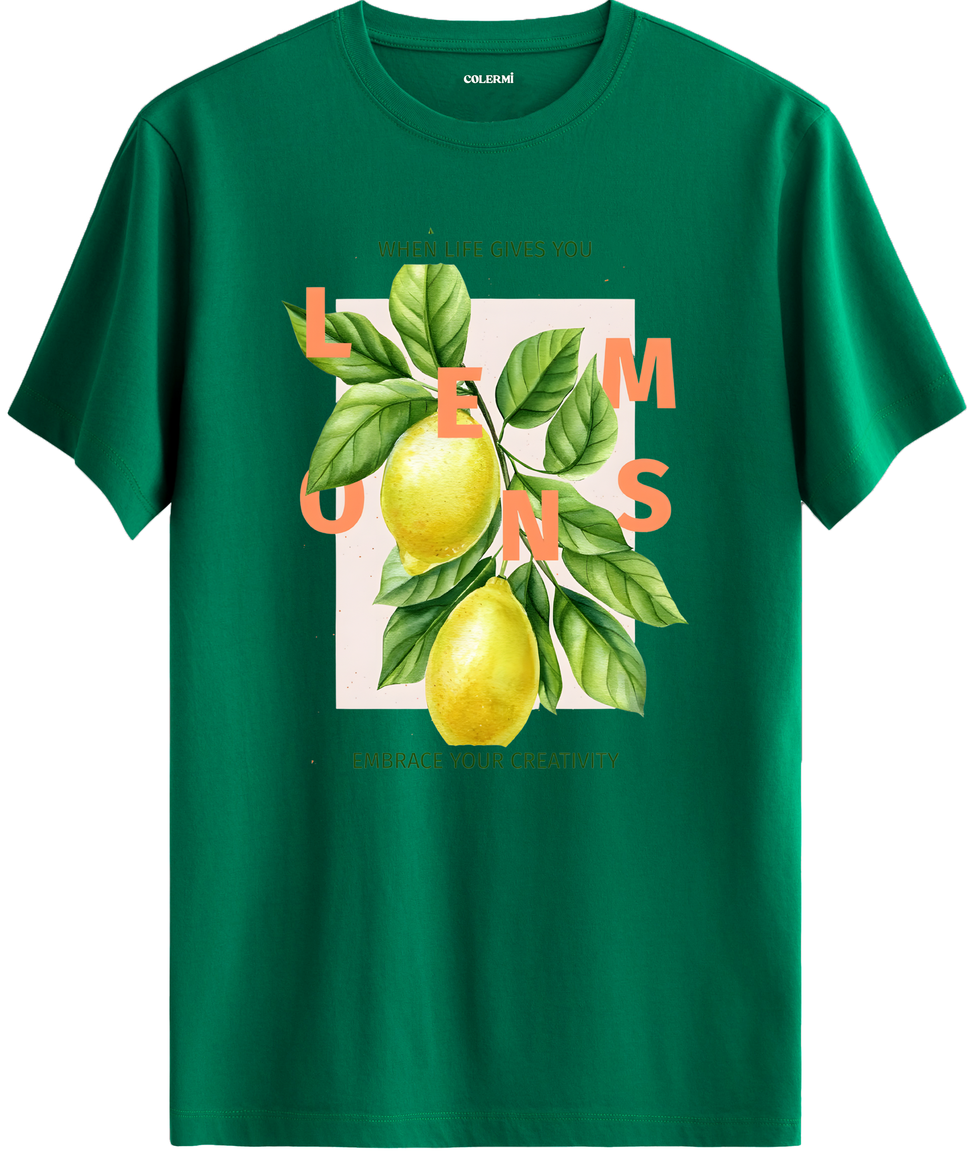 When Life Gives You Lemons Baskılı Tişört görsel 10 | Colermi