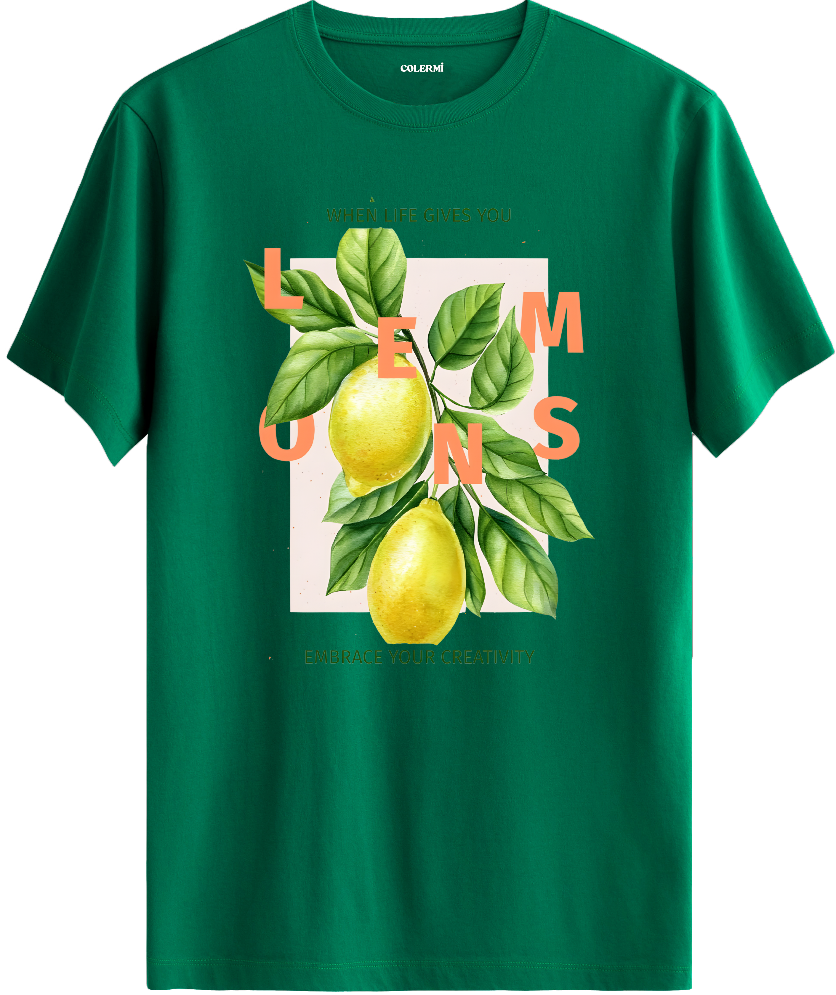 When Life Gives You Lemons Baskılı Tişört görsel 10 | Colermi