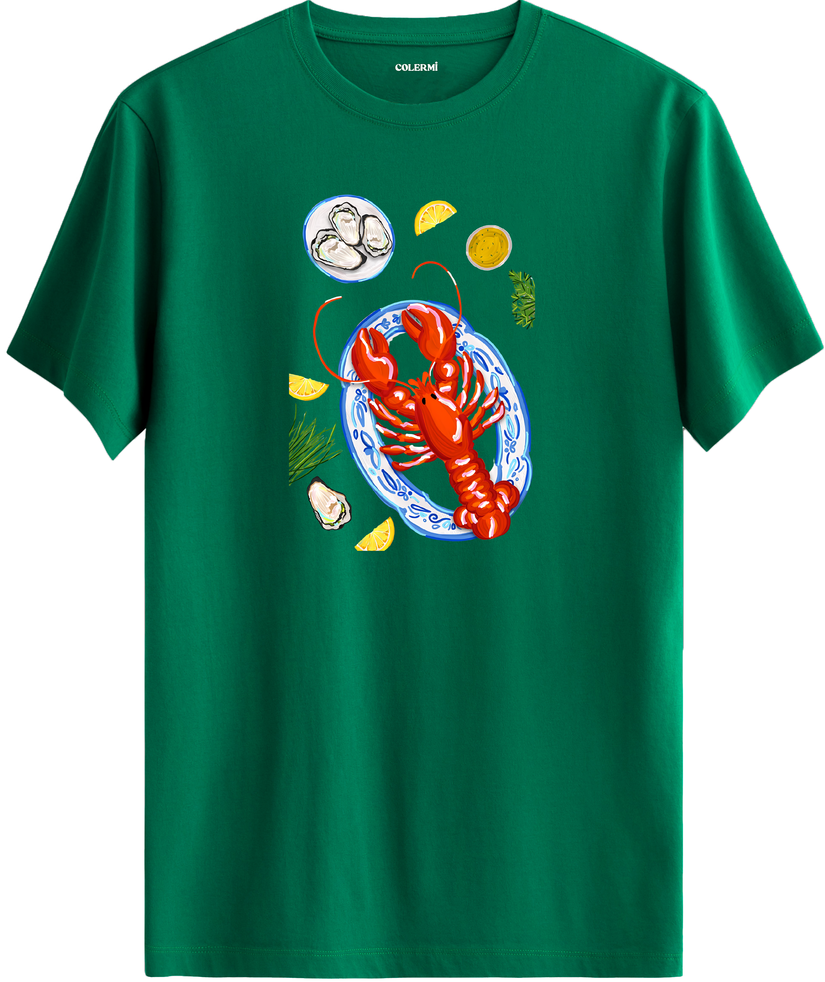Lobster Feast Baskılı Regular Tişört