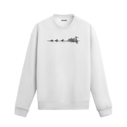 Anne ördeğin yavrularıyla göl üzerinde yüzdüğü sahneyi yansıtan Colermi sweatshirt.