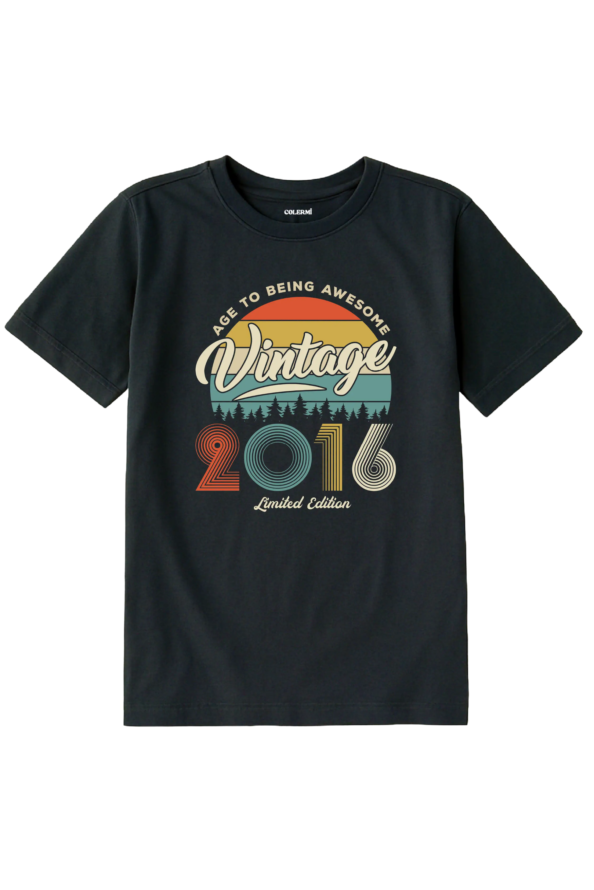 Vintage Çocuk Tişört – 2016 Doğum Tarihli Tasarım görsel 4 | Colermi