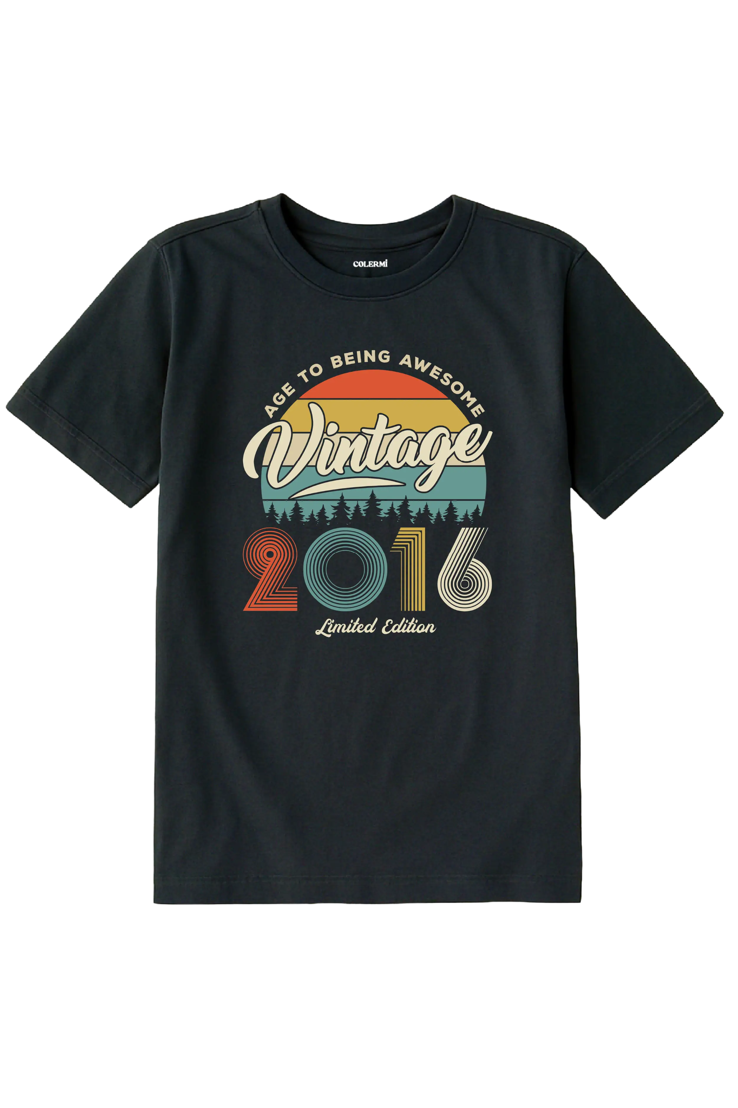 Vintage Çocuk Tişört – 2016 Doğum Tarihli Tasarım görsel 4 | Colermi