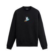 Roket üstünde oturan astronot figürlü Colermi sweatshirt tasarımı