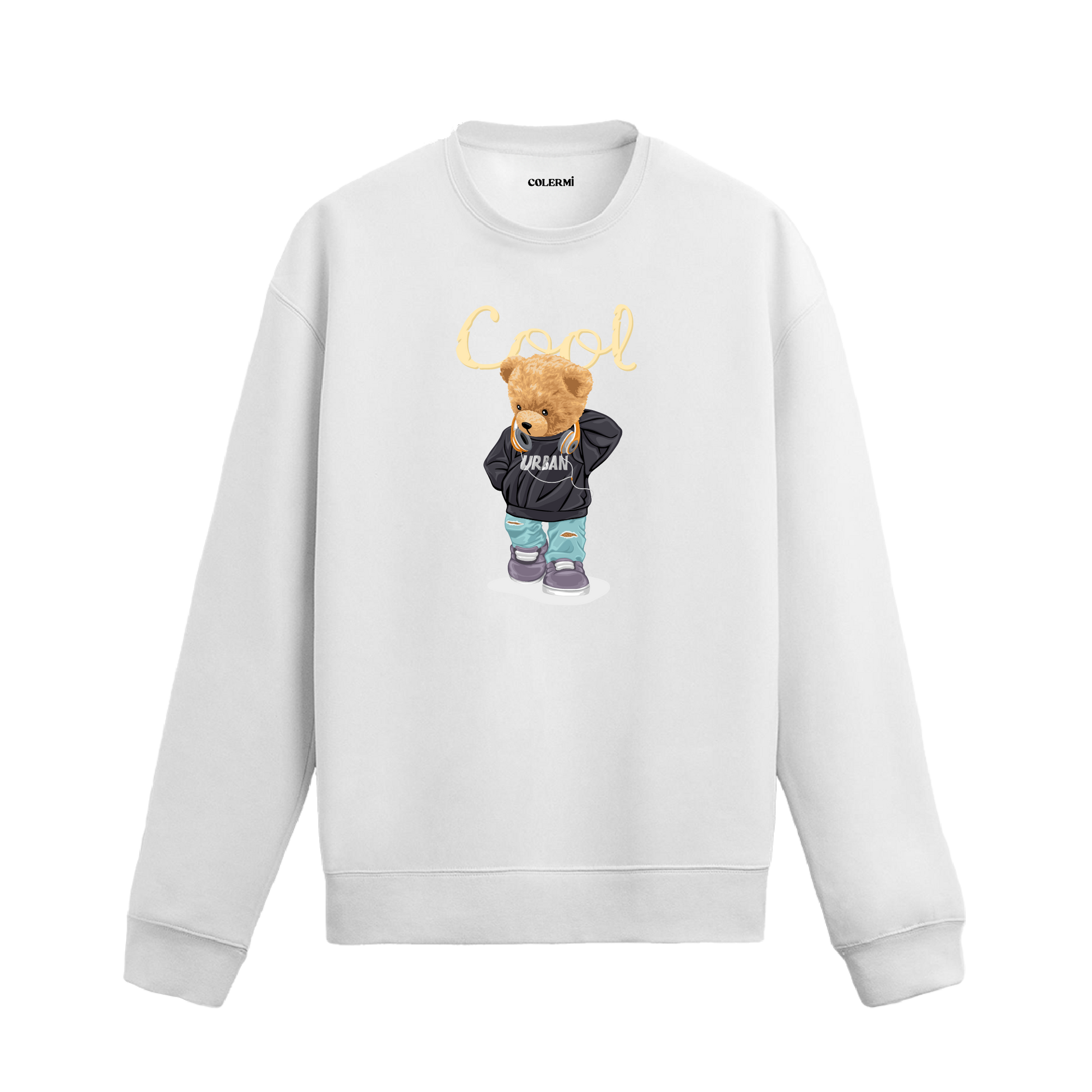 Cool Style Ayıcık Baskılı Sweatshirt, sokak modası temalı tasarımı ve %100 pamuklu kumaşı ile rahat ve şık bir kullanım sunuyor.