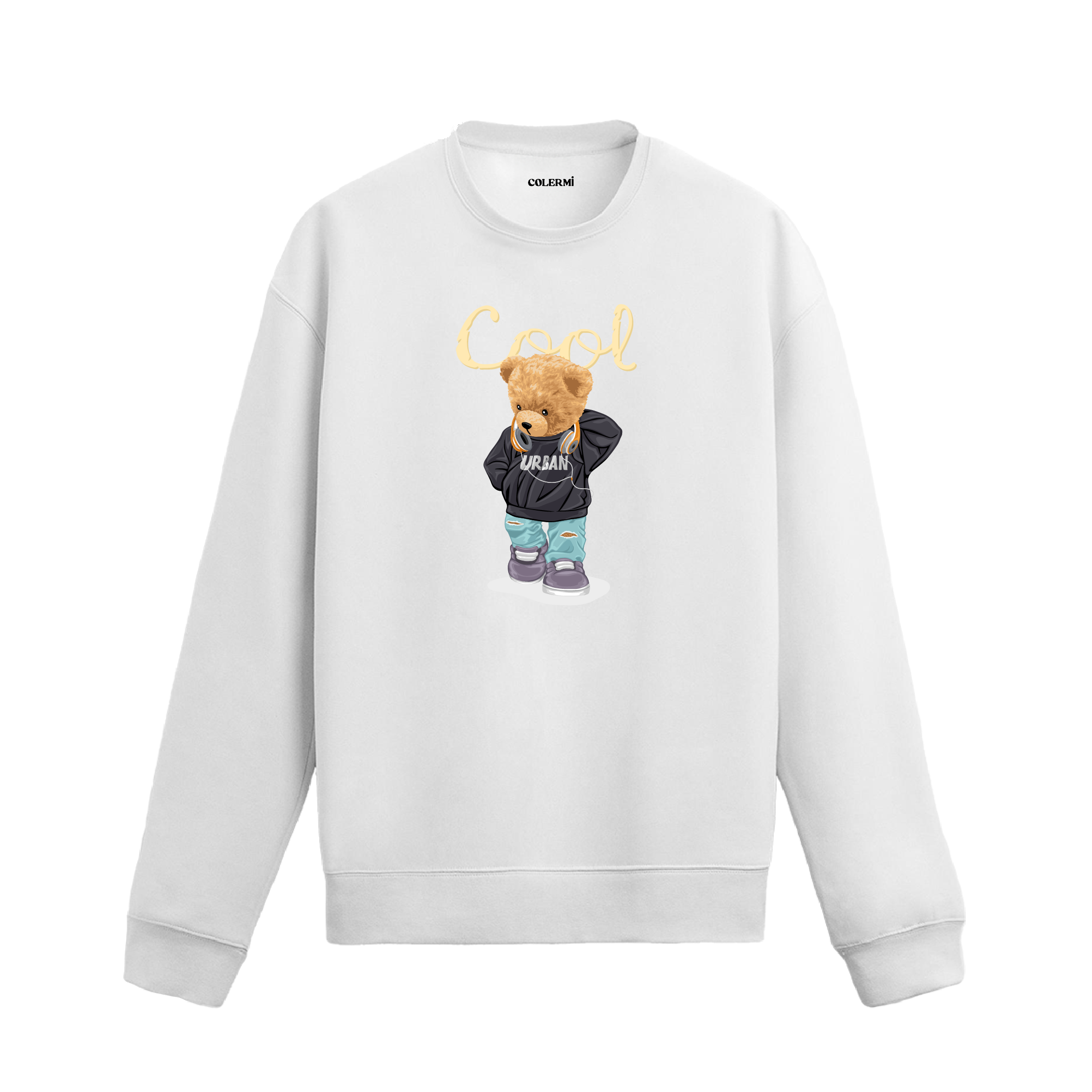 Cool Style Ayıcık Baskılı Sweatshirt, sokak modası temalı tasarımı ve %100 pamuklu kumaşı ile rahat ve şık bir kullanım sunuyor.