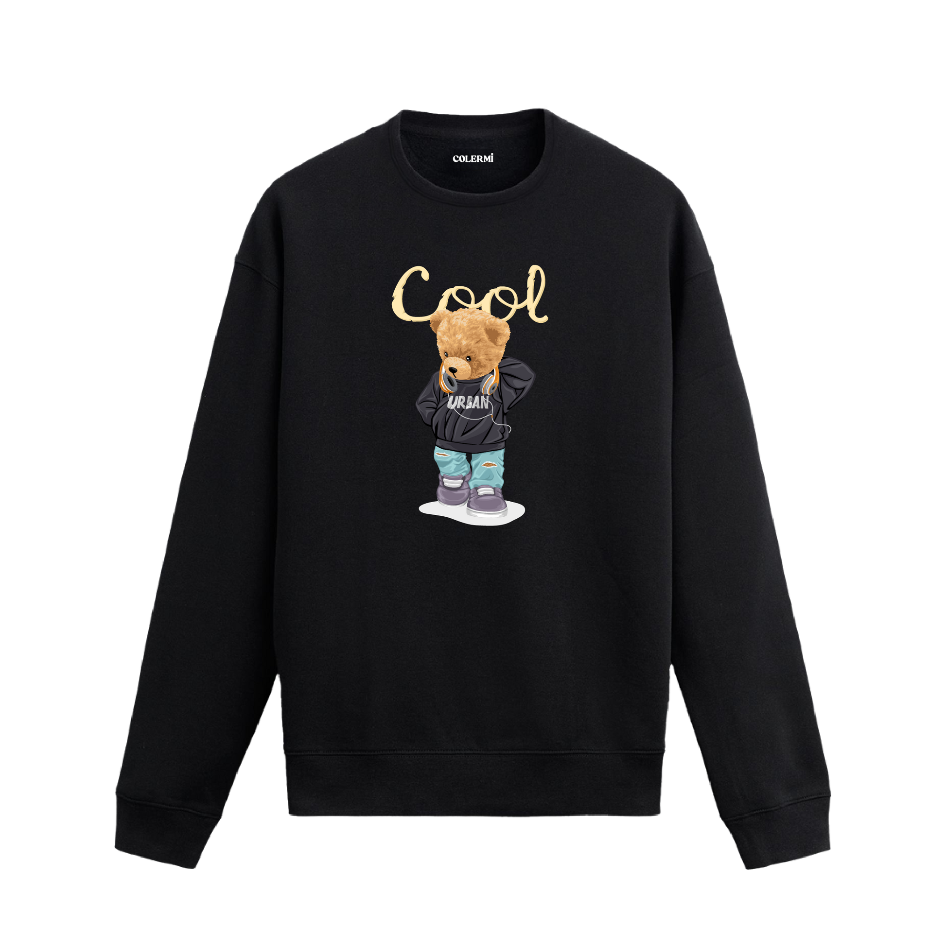 Cool Style Ayıcık Baskılı Sweatshirt, sokak modası temalı tasarımı ve %100 pamuklu kumaşı ile rahat ve şık bir kullanım sunuyor.