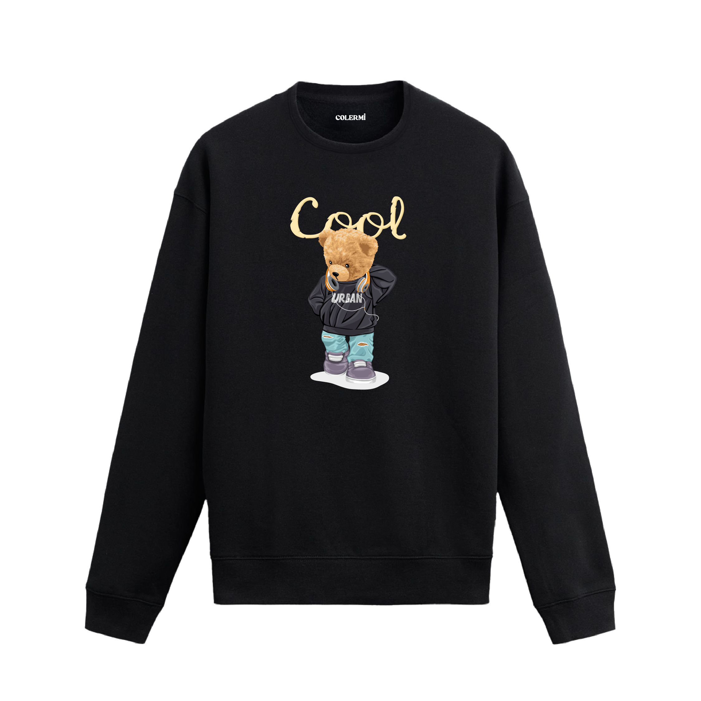 Cool Style Ayıcık Baskılı Sweatshirt, sokak modası temalı tasarımı ve %100 pamuklu kumaşı ile rahat ve şık bir kullanım sunuyor.