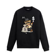 Don’t Worry Ayıcık Baskılı Sweatshirt, eğlenceli tasarımı ve %100 pamuklu kumaşı ile şık ve rahat bir giyim deneyimi sunuyor.