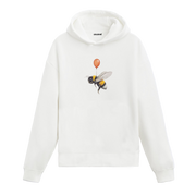 Balonla havaya uçan arı baskılı hoodie tasarımı