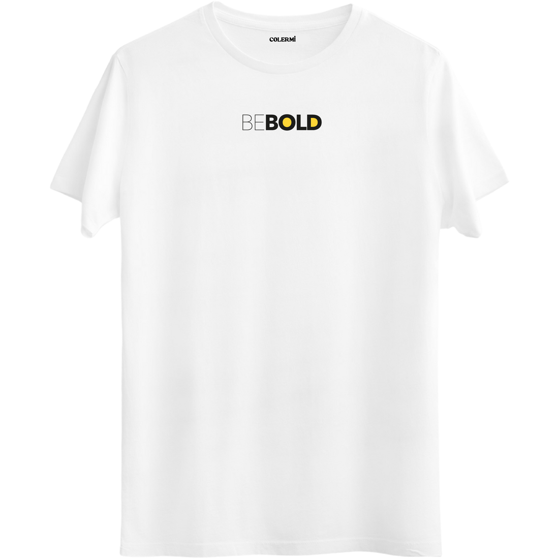 esur ve özgün ruhu yansıtan ‘Be Bold’ yazılı minimal Bisiklet Yaka T-Shirt.