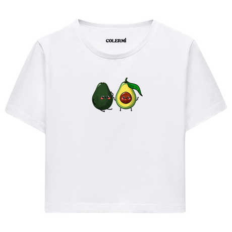 Colermi Kadın Crop Top Tişört -  Avokado