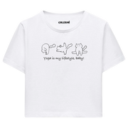 Yoga Crop T-Shirt - Yoga Yaşam Tarzıdır