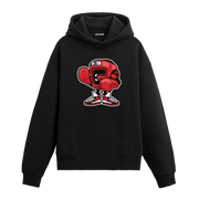 Boks eldiveni karakter tasarım baskılı hoodie – enerjik ve güçlü görünüm