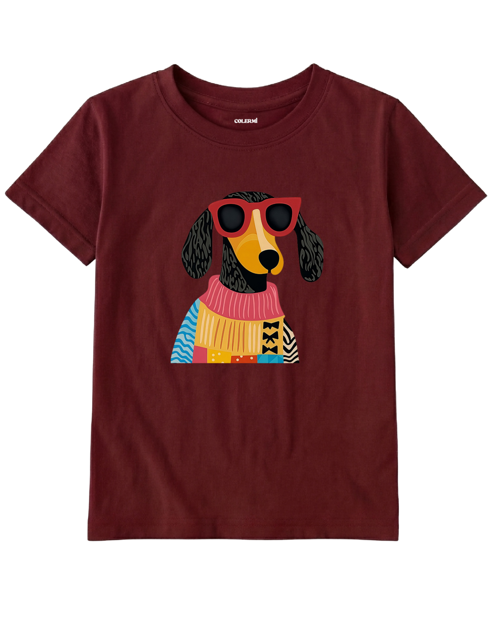Çocuk Tişört – Gözlüklü Köpek Tasarımı görsel 5 | Colermi