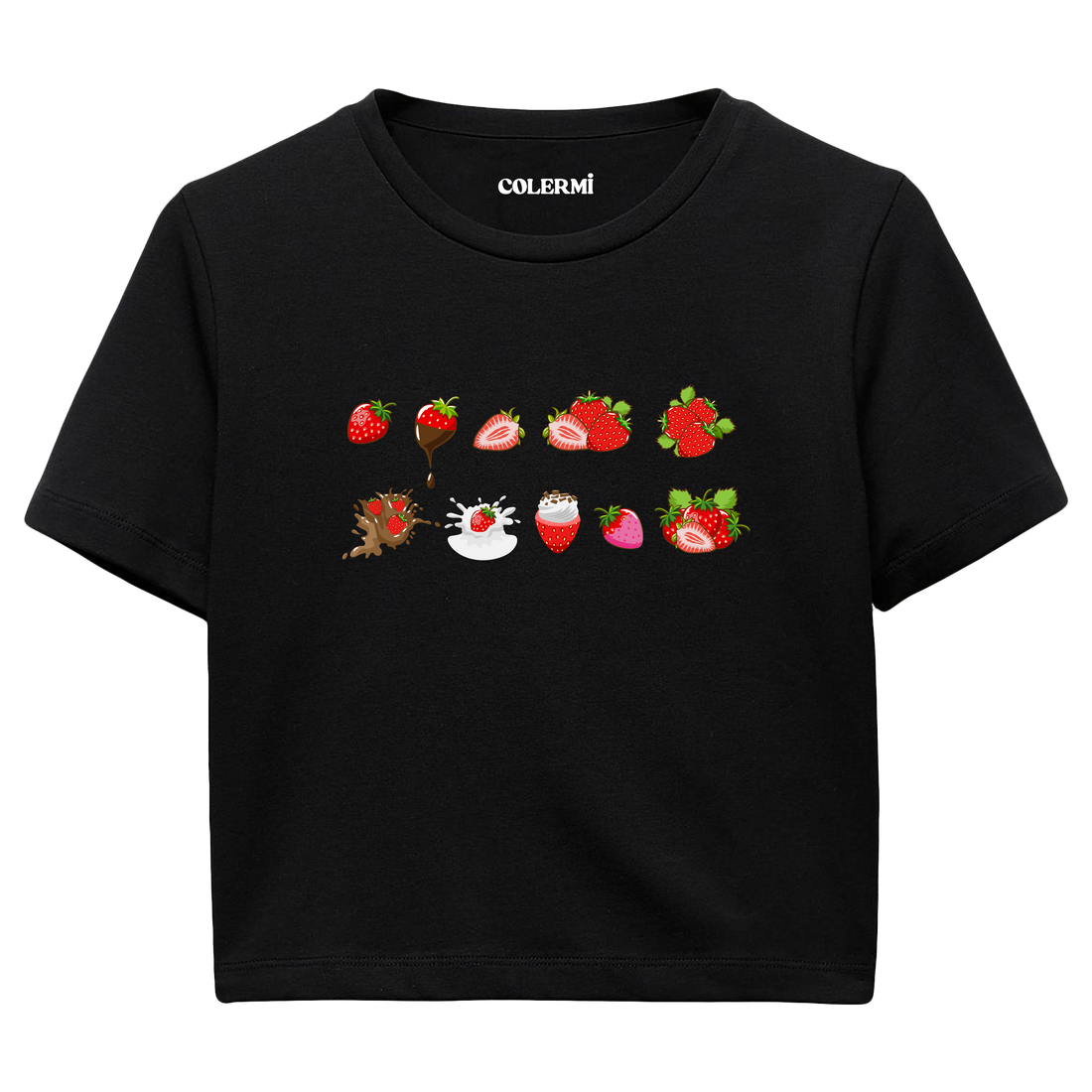 Strawberry & Chocolate Women’s Crop T-Shirt