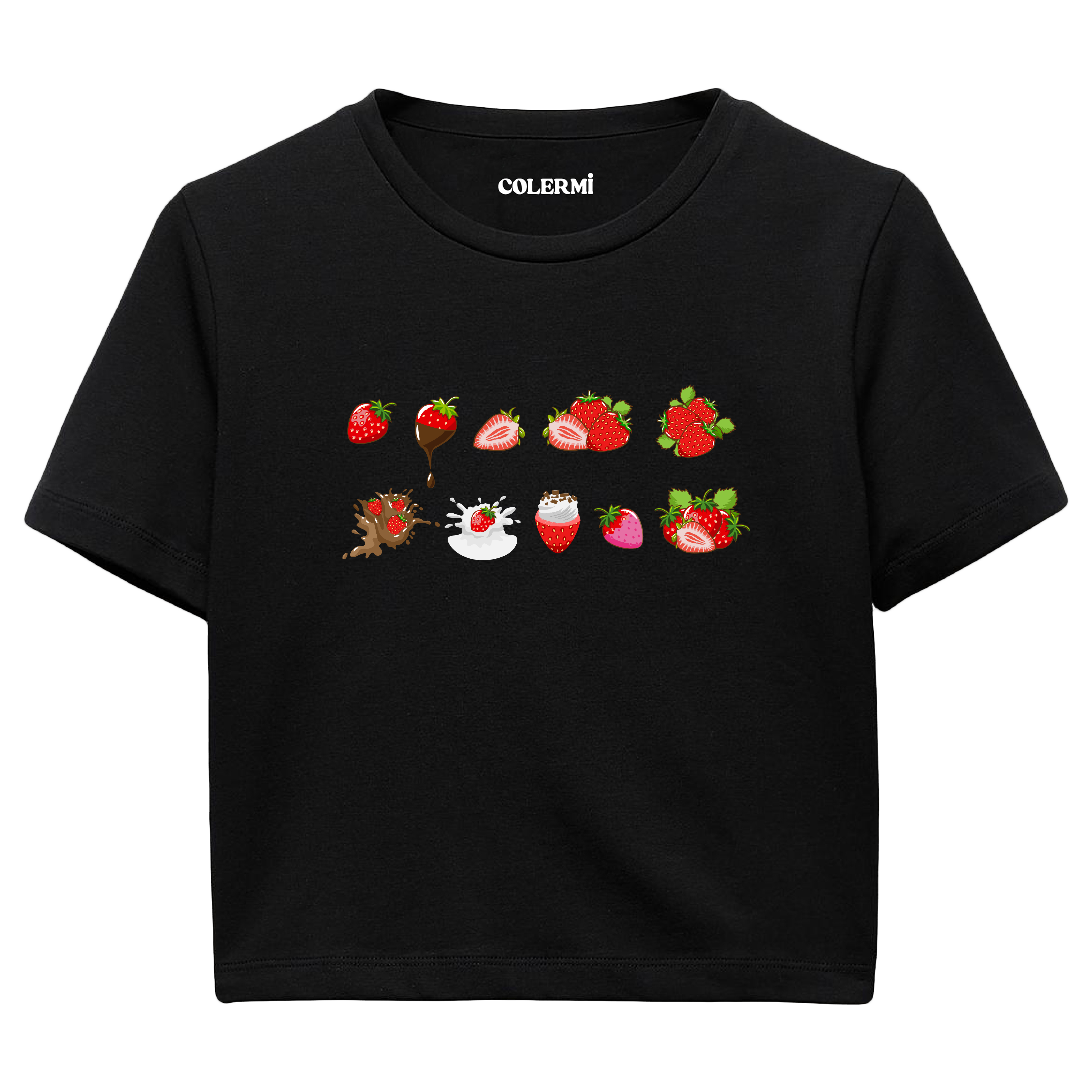 Strawberry & Chocolate Women’s Crop T-Shirt