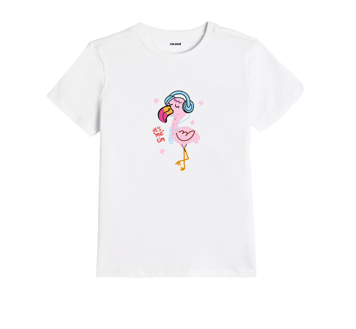 Müzik Sever Flamingo Çocuk T-Shirt