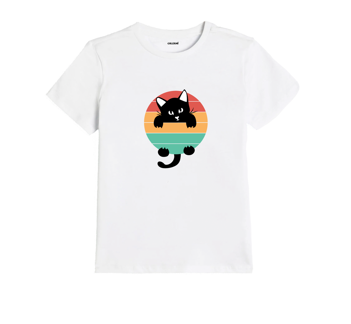 Retro Kedi Çocuk T-Shirt