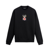 Davul çalan astronot tasarımlı Colermi sweatshirt, minimal uzay temasıyla.