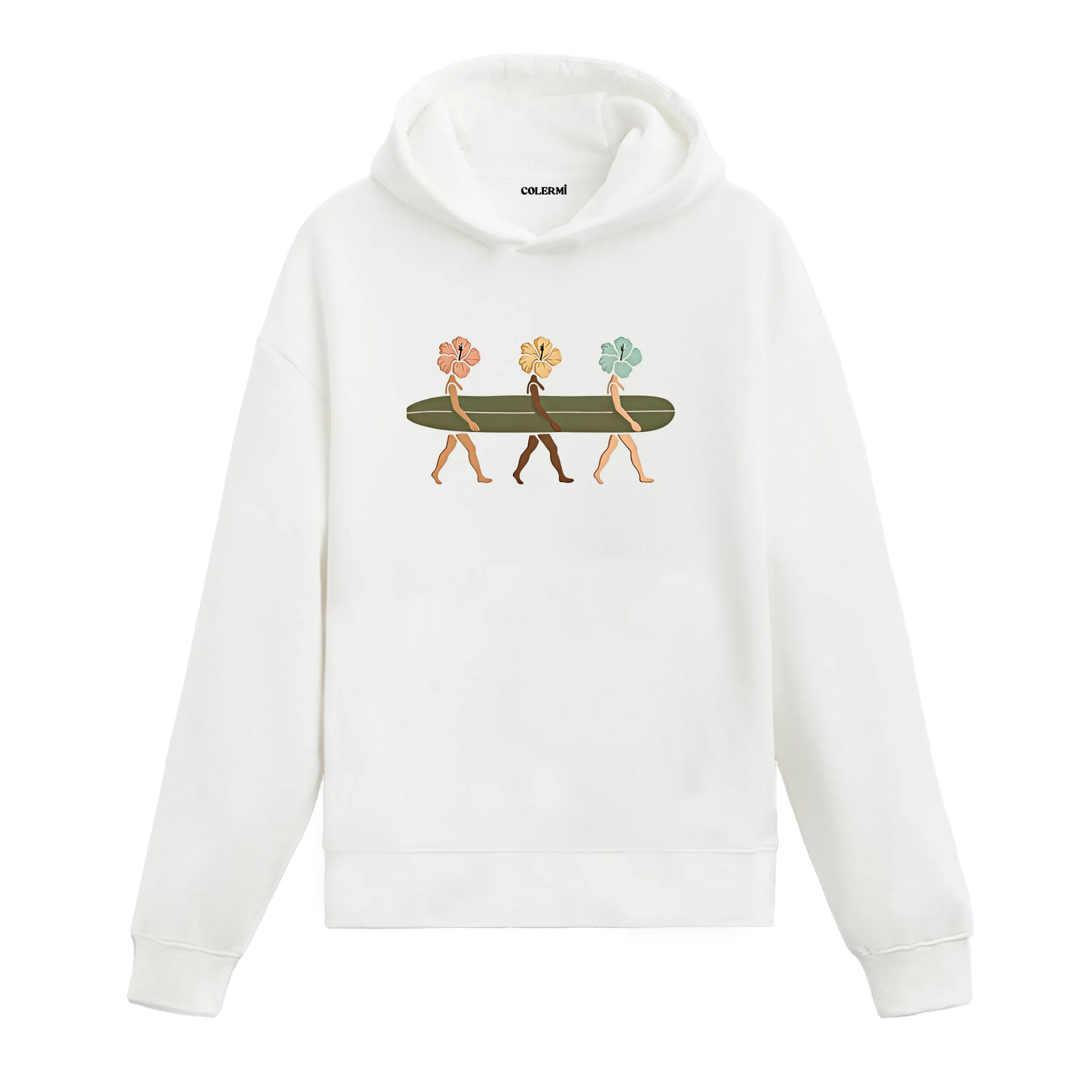 Doğa Temalı Çiçek Figürlü Hoodie görsel 2 | Colermi