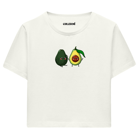 Colermi Kadın Crop Top Tişört -  Avokado