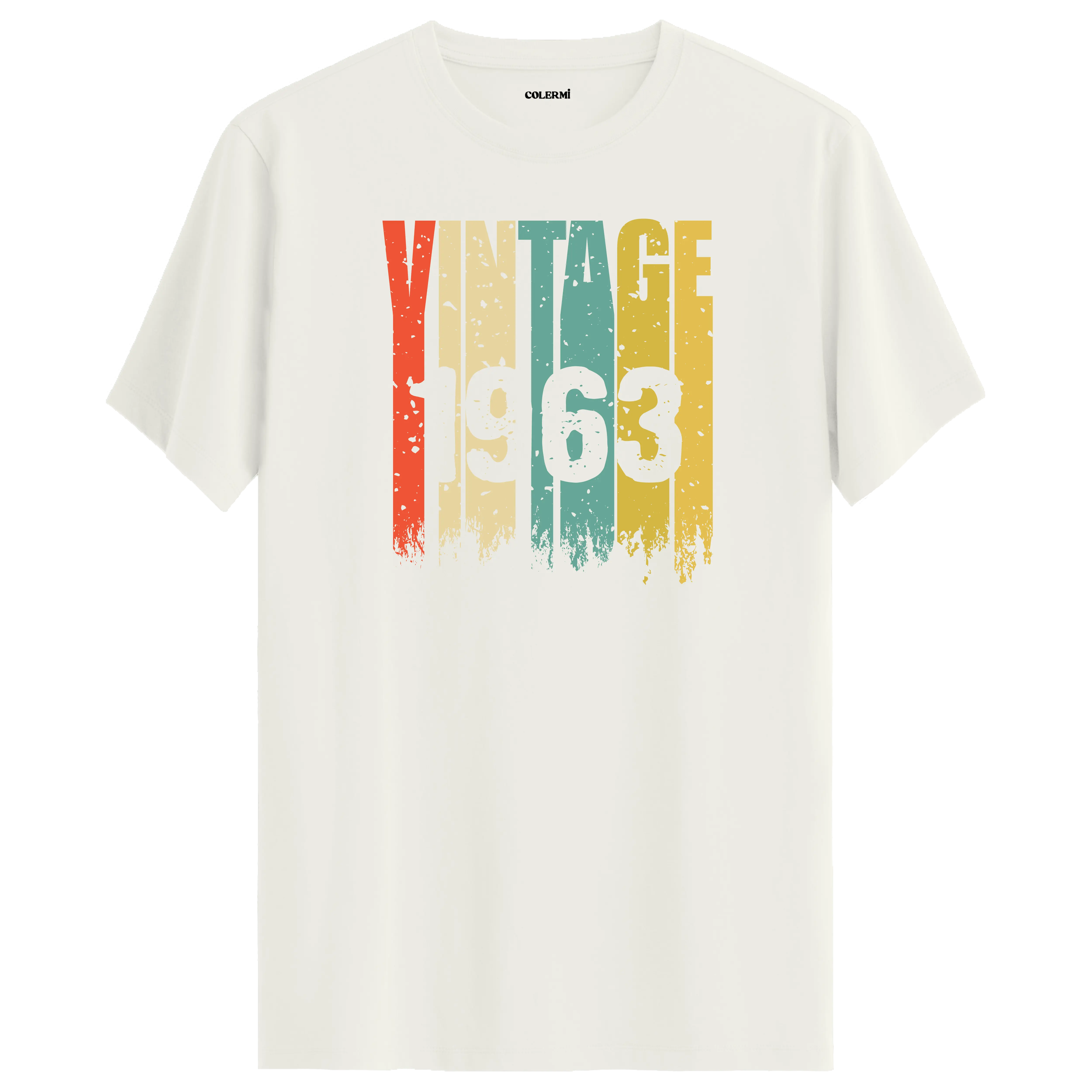 1963 retro tasarımlı vintage t-shirt, nostalji severler için.
