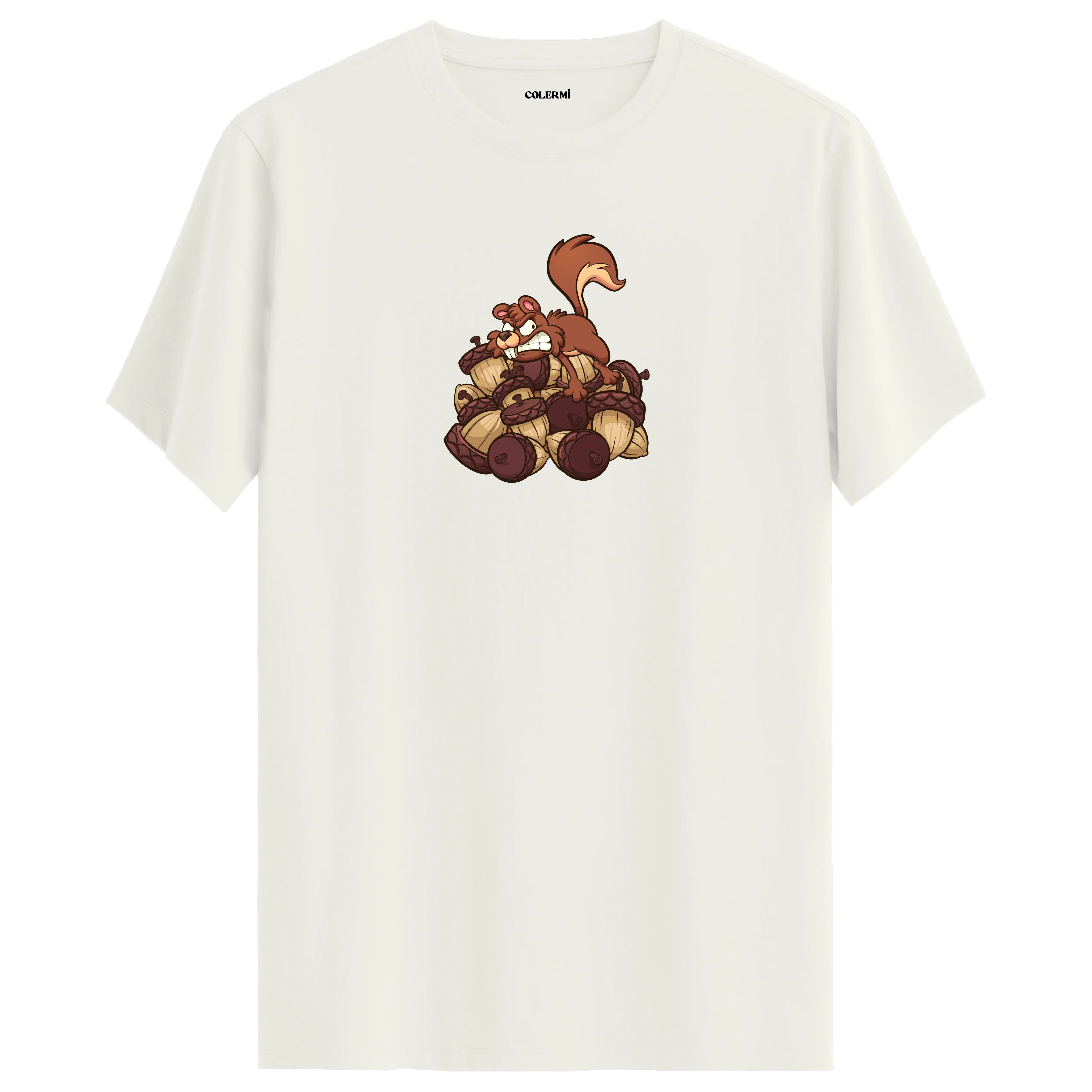 Nut Hoarder Squirrel Crew Neck T-Shirt