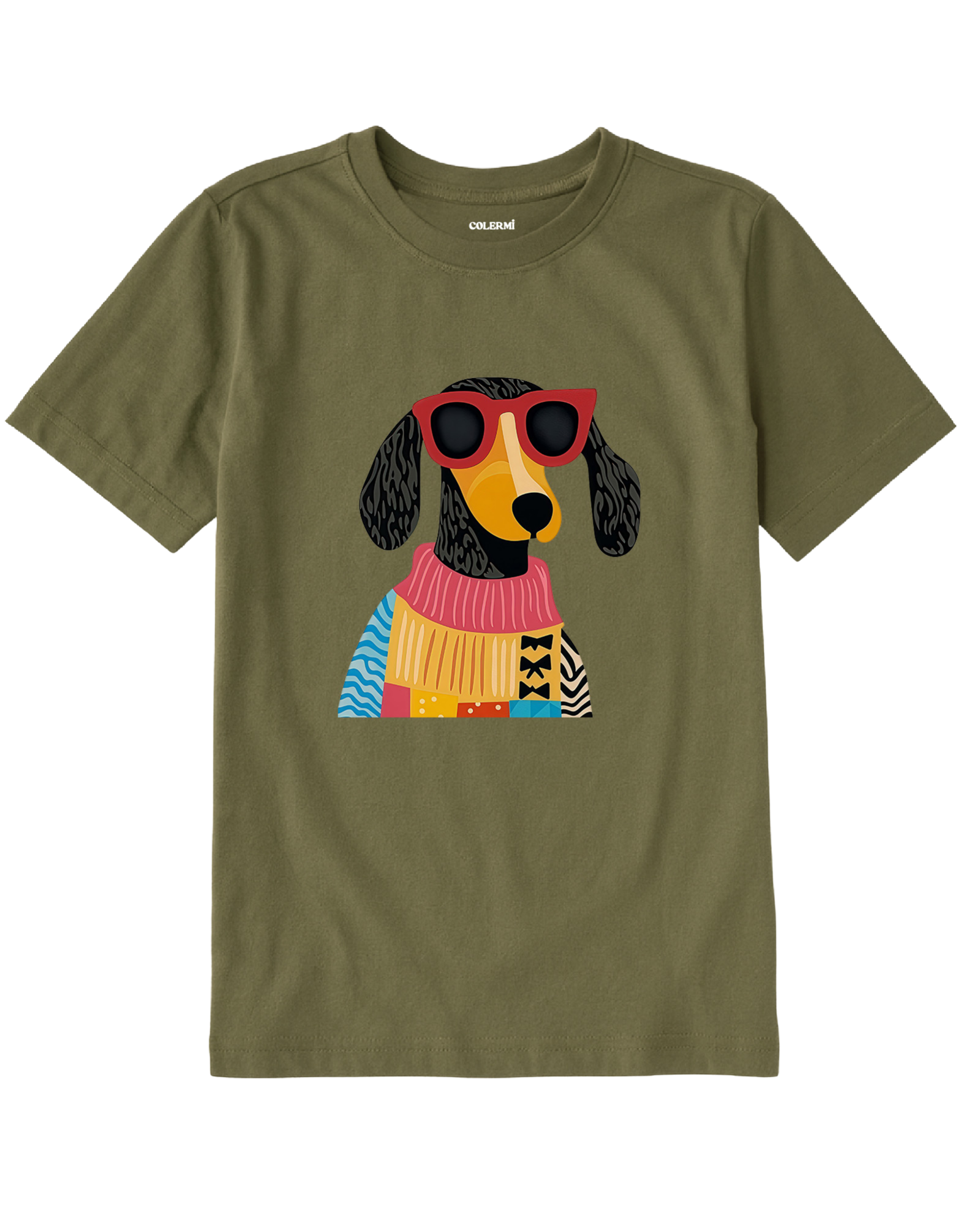 Çocuk Tişört – Gözlüklü Köpek Tasarımı görsel 3 | Colermi