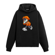 Kapüşonlu tavşan baskılı hoodie – özgüvenli ve dinamik tasarım