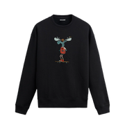 Kaykaycı Geyik Tasarımlı Sweatshirt