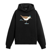 Kaykay yapan bere takmış kuş figürlü Colermi hoodie.