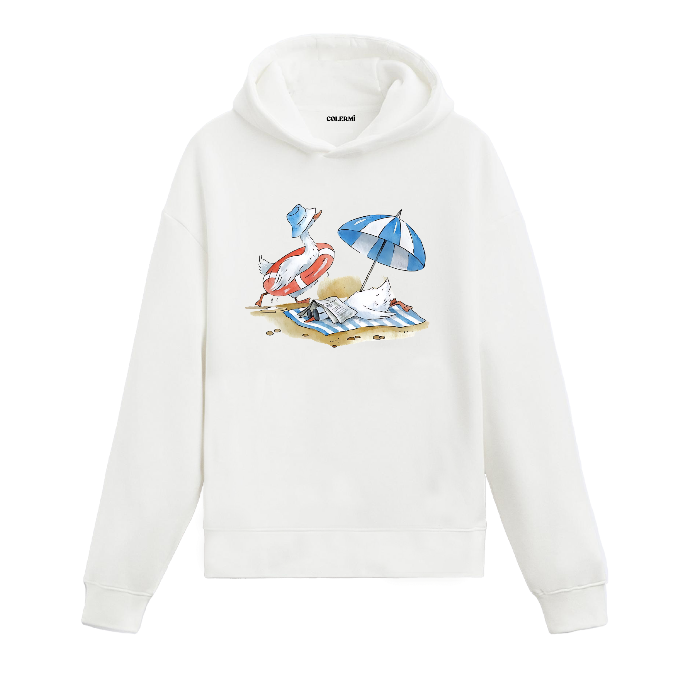 Keyifçi Ördek Tasarım Hoodie görsel 2 | Colermi
