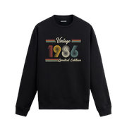 Retro tipografili Klasik Vintage 1986 Colermi sweatshirt