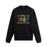 Retro tipografili Klasik Vintage 1987 Colermi sweatshirt
