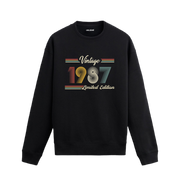 Retro tipografili Klasik Vintage 1987 Colermi sweatshirt