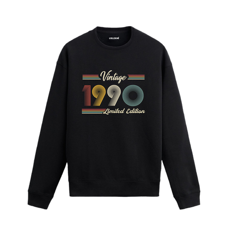 Retro tipografili Klasik Vintage 1990 Colermi sweatshirt