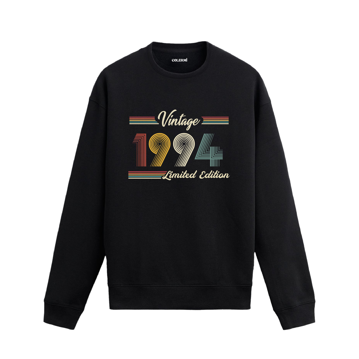 Retro yazı detaylı Klasik Vintage 1994 Colermi sweatshirt
