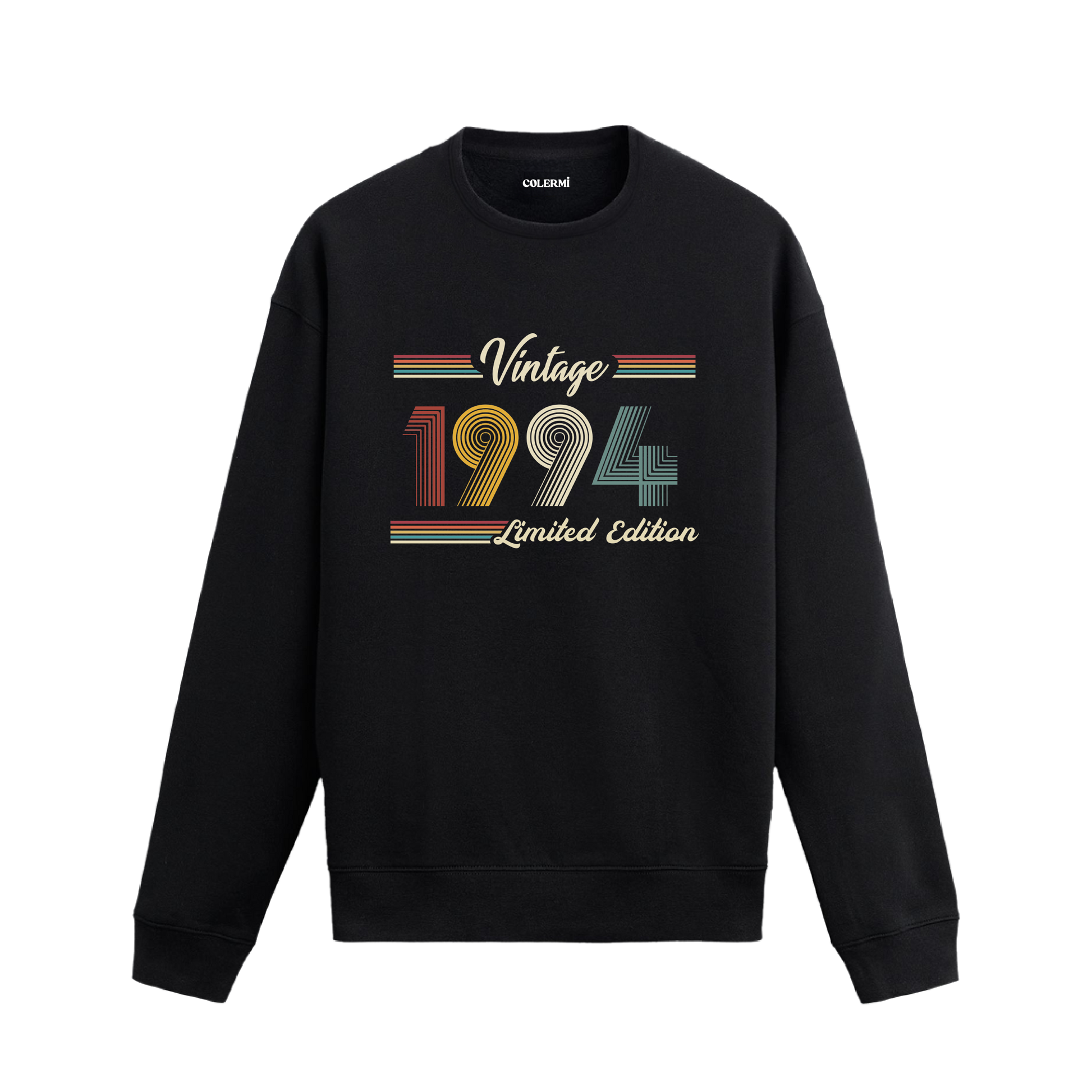 Retro yazı detaylı Klasik Vintage 1994 Colermi sweatshirt