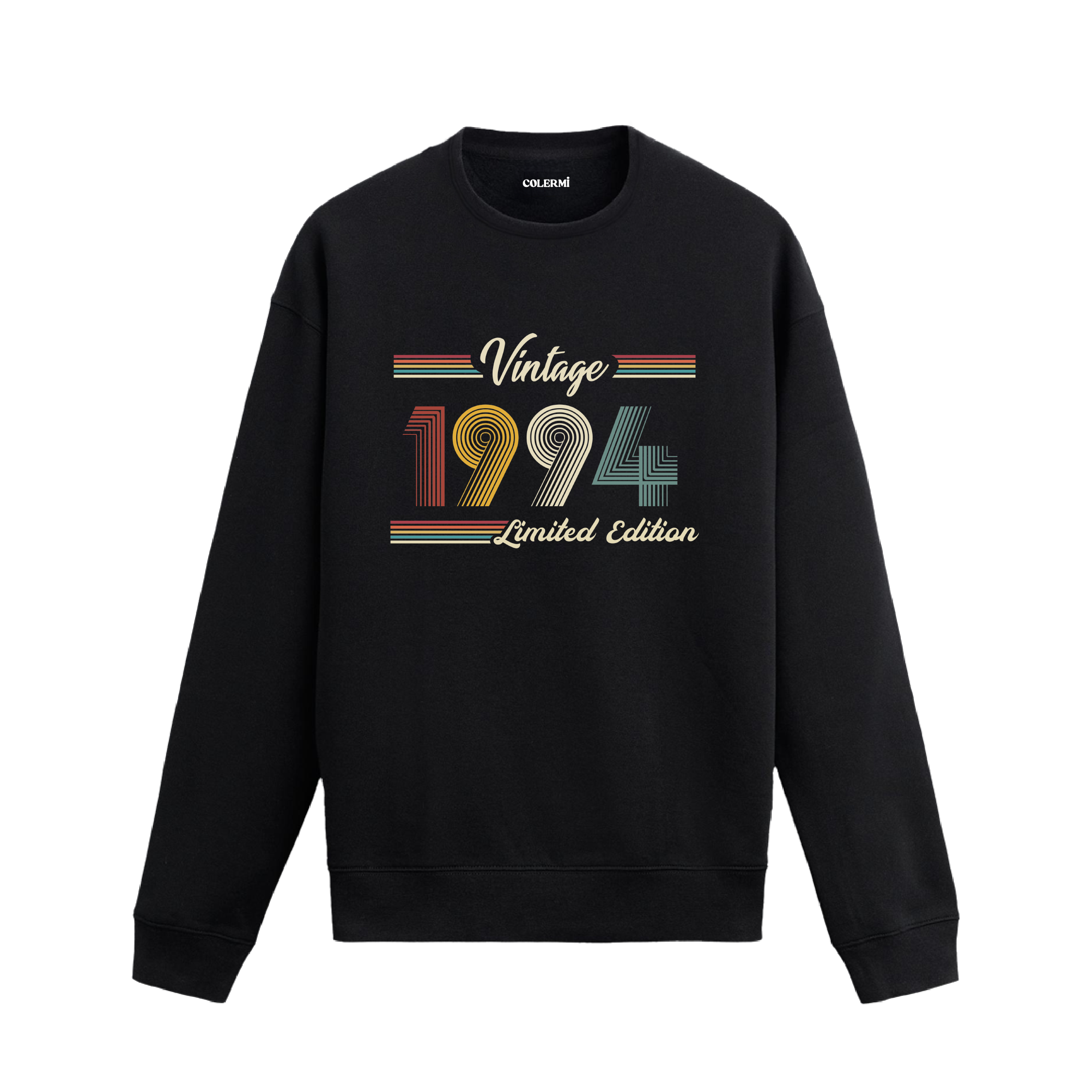 Retro yazı detaylı Klasik Vintage 1994 Colermi sweatshirt
