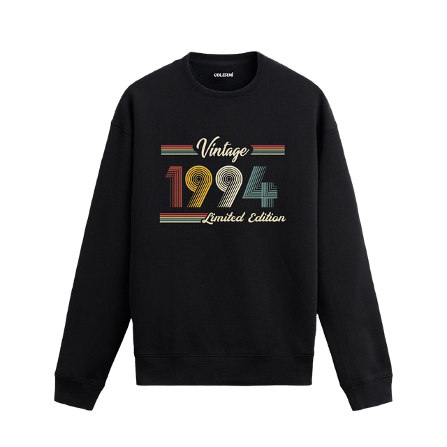 Retro yazı detaylı Klasik Vintage 1994 Colermi sweatshirt