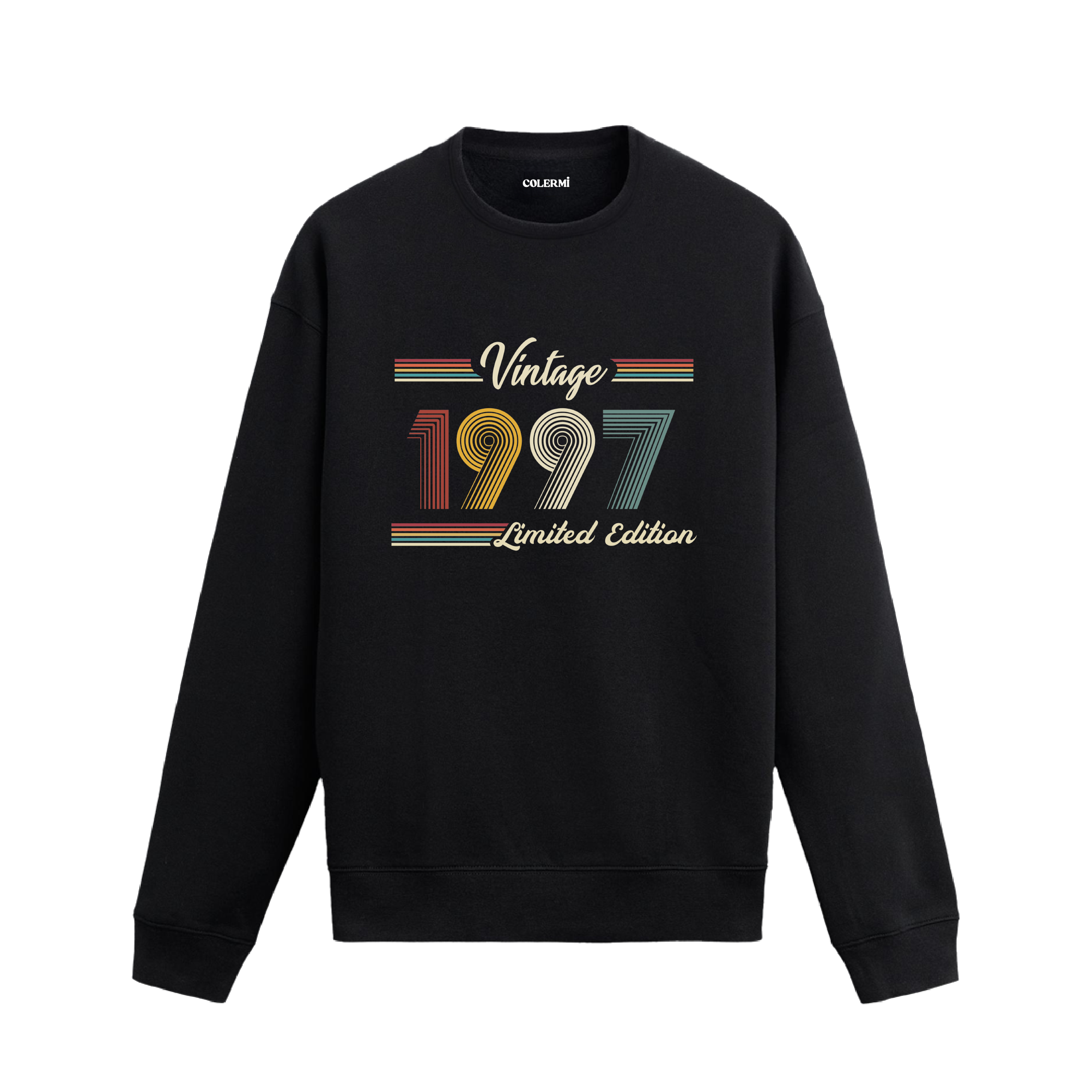 Retro tipografili Klasik Vintage 1997 Colermi sweatshirt