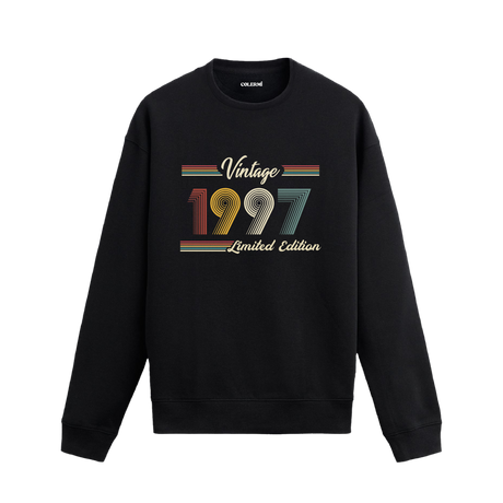 Retro tipografili Klasik Vintage 1997 Colermi sweatshirt