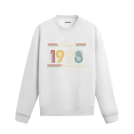 Retro çizgili Klasik Vintage 1998 Colermi sweatshirt